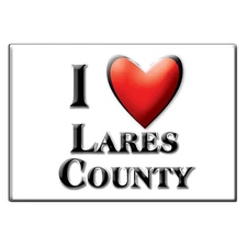 Lares County - Fridge Magnet I Love Souvenir Usa Gift Idea