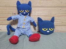 Pete the Cat Lovey Bedtime Blues 14 Blue Plush pajamas with bonus key chain