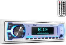 Pyle Marine Bluetooth Boat Car Multimedia Player AM FM MP3 USB Aux & Remote 300w