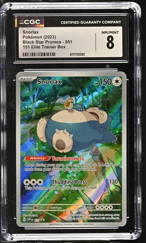 2023 Pokemon Black Star Promos Snorlax 151 Elite Trainer Box CGC 8 #051