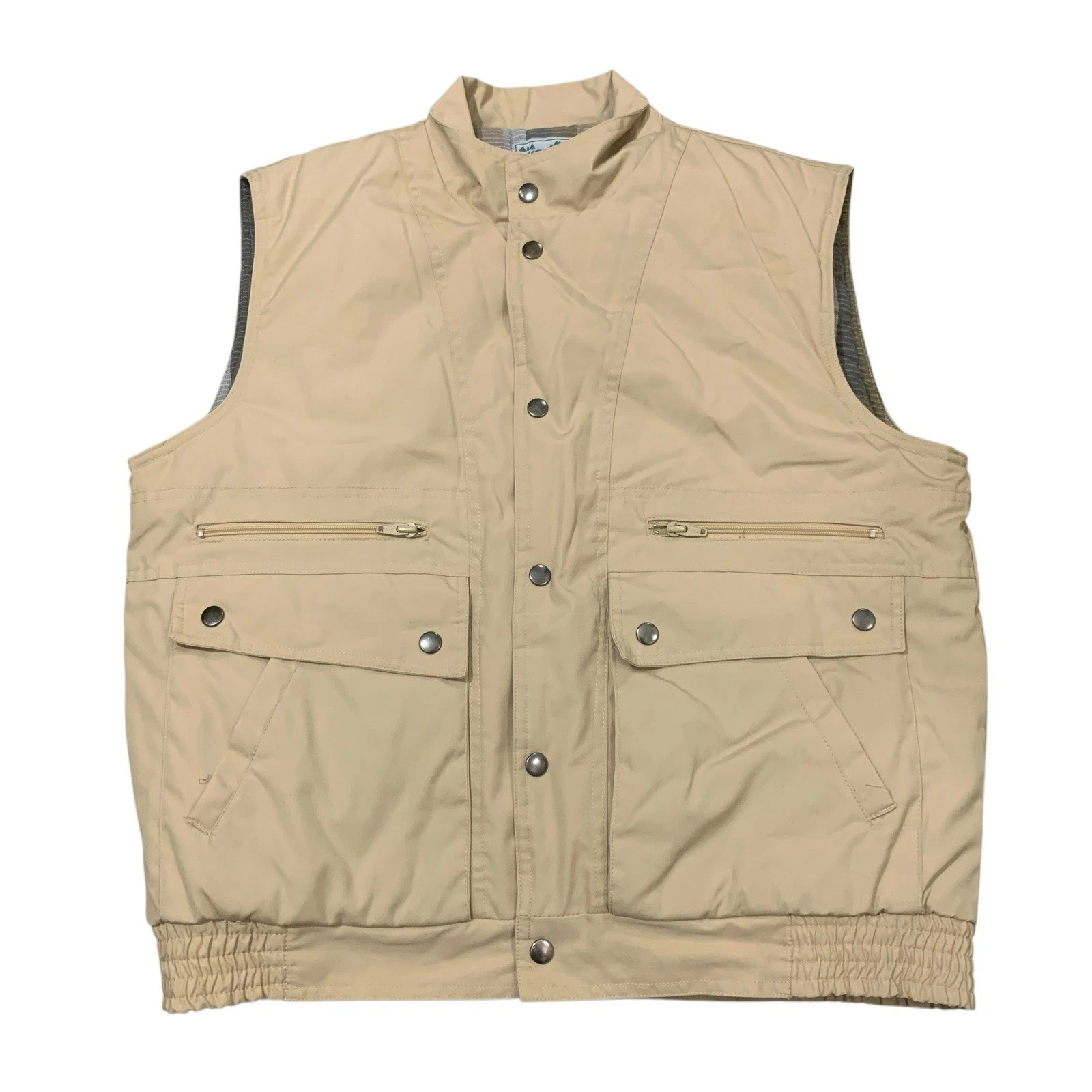 VTG Outdoor Exchange Fishing Vest Mens Size L Flannel Lined Cabincore Gorpcore