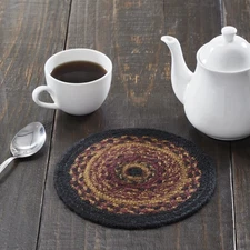 Primitive 8 in Trivet Yellow Heritage Farms Jute Kitchen Table Decor VHC Brands