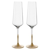 Leonardo Puccini SektgläSer 2Er Set Aus Kristallglas Transparent Goldgelb 350 Ml