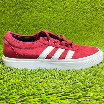 Adidas Adi-Ease Mens Size 7 Red White Casual Skateboard Shoes Sneakers