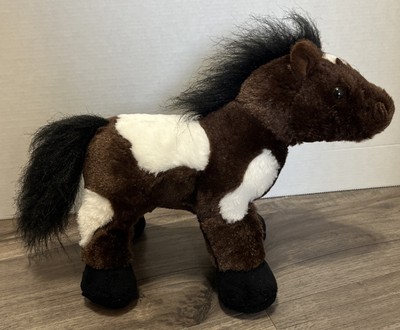 Gantz Webkins Brown & White Pinto Pony Horse Black Mane Plush Very Clean Soft