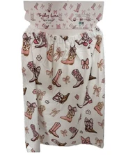 New! Truly Lou Spa Wrap 30” x 56” in Cowgirl Boots and Bow Print