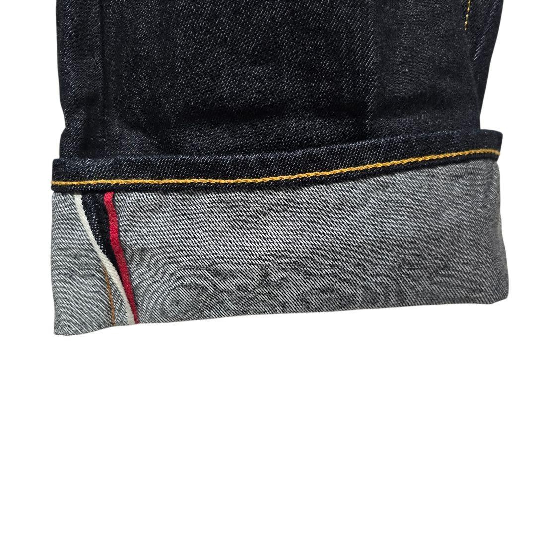 EVISU LOT2000 White Black Big Seagull Print Jeans 40x34 Indigo