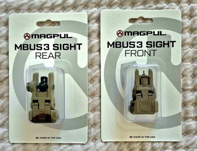  MAGP MBUS3 IRON SIGHT FRONT AND REAR FDE TACTICAL NEW SEALED CHEAPEST ON EBAY