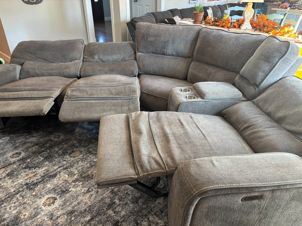 5 шт. серые секционные кресла-реклайнеры для продажи - Изображение 2 из 2