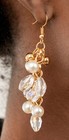 Paparazzi Zi Collection Sentimental 2021 Retired Rose Gold Pearl Crystal Stateme — photo 3