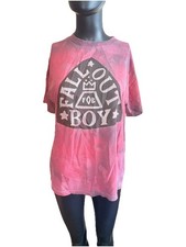 Small Fall Out Boy T-Shirt By Manhead Tie Dye Red Y2K Emo Alternative Punk Rock