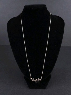 Tiffany & Co. Paloma Picasso Olivenblatt Rebe 18'' Sterlingsilber Halskette 
