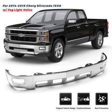 Chrome Front Steel Bumper Assembly For 2014-2015 Chevy Silverado 1500 Wfog Hole