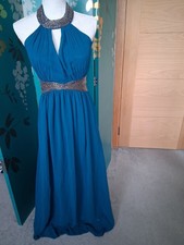 New Look Womens UK 14 Halter Neck Beaded Maxi Dress