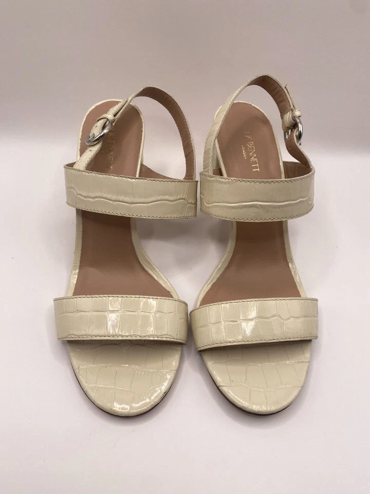 Sandalia de tacón LK Bennett para mujer Raya marfil talla 41/10 Foto 2 de 4