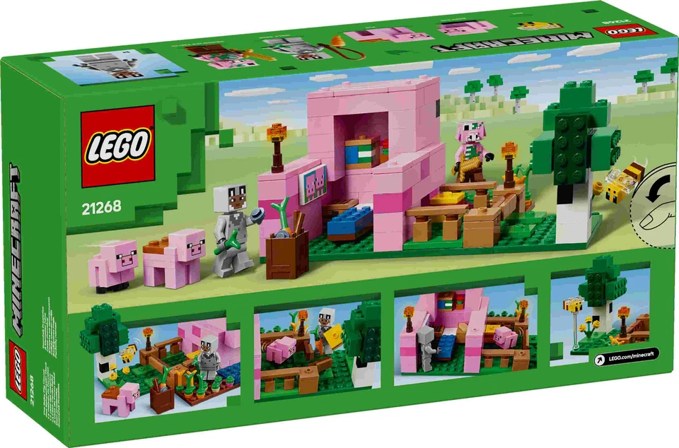 LEGO 21268 Minecraft Das Babyschwein-Haus, 2 Schweine, Biene, Zombie-Piglin - Bild 4 von 4