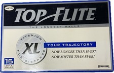 Spalding Top Flite XL Titanium Tour Trajectory - 15 GOLF BALLS - NEW and SEALED