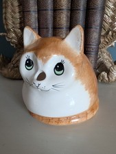 Vintage Philip Laureston Babbacombe Pottery Ginger Cat String & Scissors Holder 