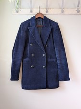 And Other Stories Ladies Navy Corduroy Double Breasted Jacket UK 8