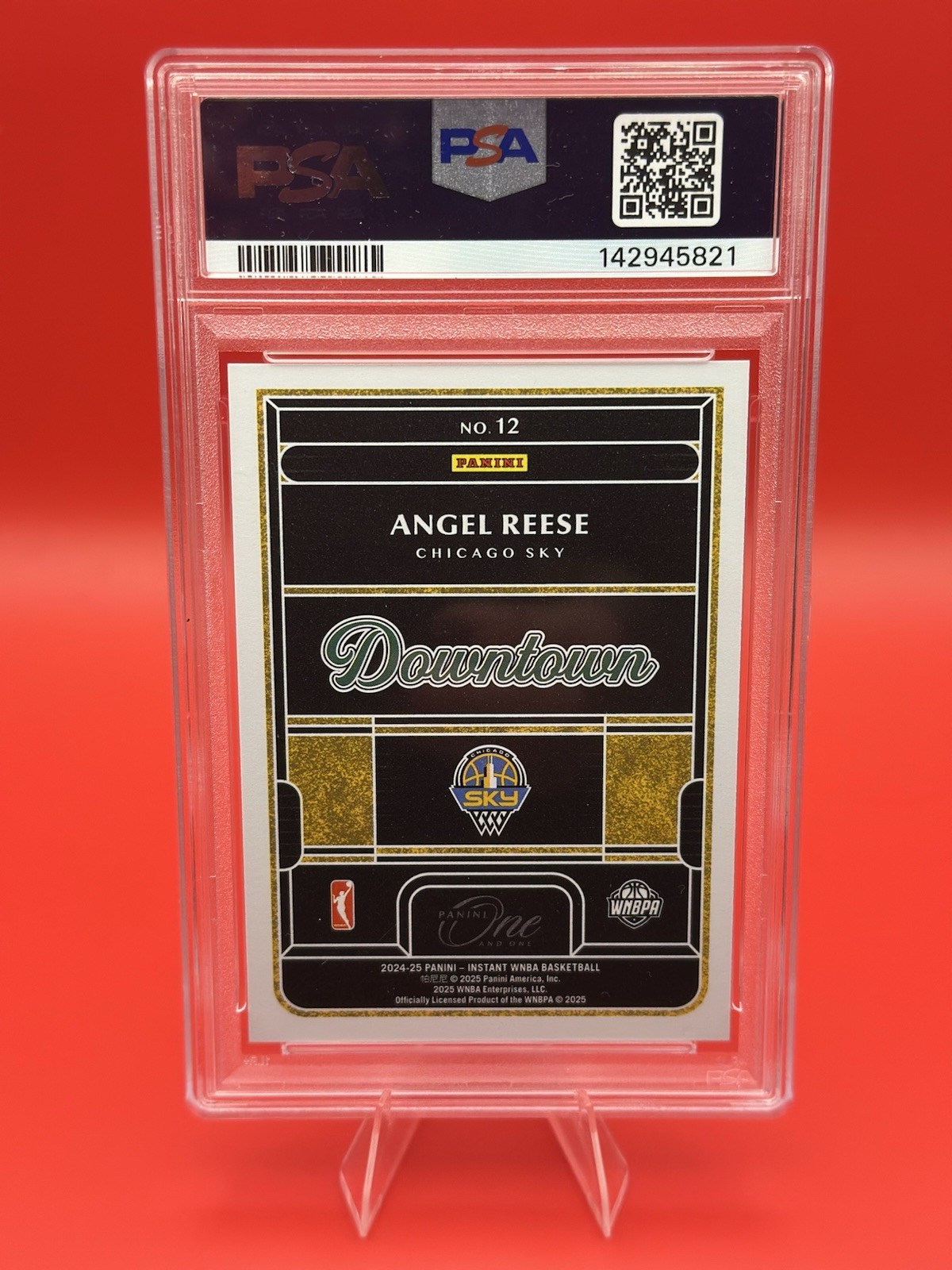 2024 Panini One Rookie Royalty #12 Angel Reese Downtown RC PSA 10 Chicago Sky view 3
