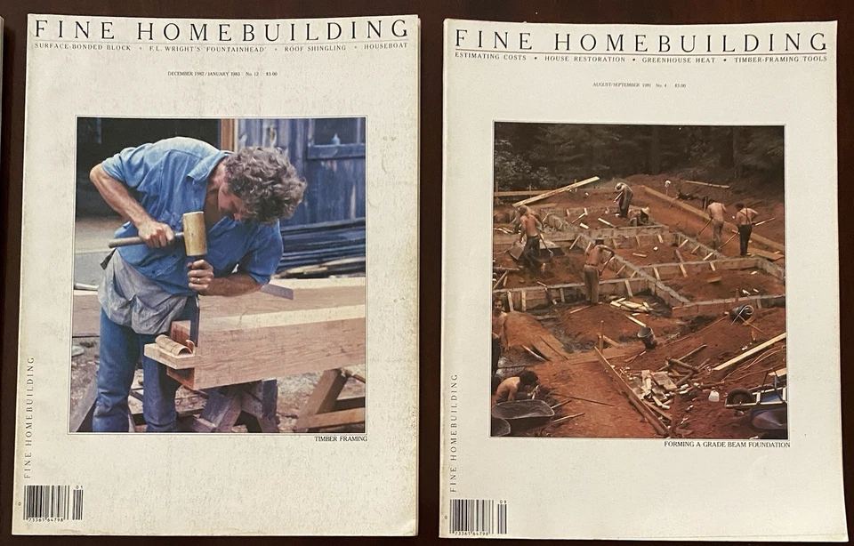 Lot 10 Magazines FINE HOMEBUILDING Charter Issue Feb/March 1981 - 1982 Foto 4 de 4