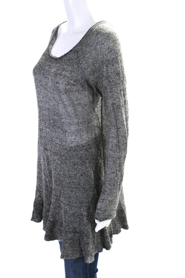 Suéter suéter gris manga larga cuello redondo Free People para mujer talla S Foto 2 de 4