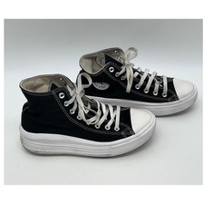 Converse All Star Move Platform High Top Sneakers Black White Women's 10
