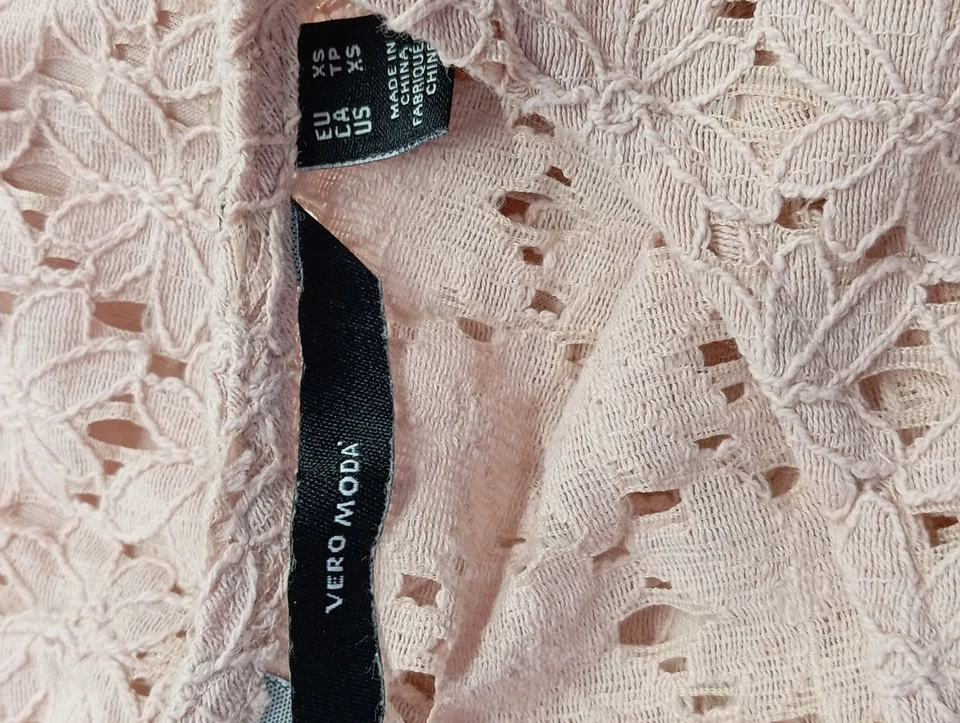 VERO MODA Vestido de encaje Mujeres Vestido Talla EU 34 rosa elegante - Imagen 4 de 4