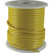 Wire, 22 AWG Stranded Core, PVC, 600V, spooled, Color: Yellow, Length: 1000 feet