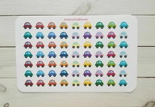 63 Car Planner Stickers- Perfect For Any Planner, Calendar- Erin Condren, Happy
