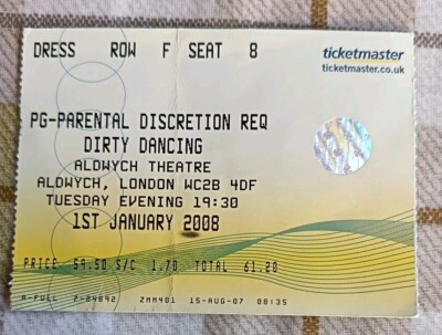 Dirty Dancing gebrauchte Theaterkarten Aldwych Theatre London 2008