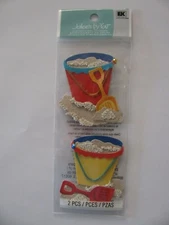 Jolee's by You Dimensional Stickers PAILS & SHOVELS 2 Pieces NIP 