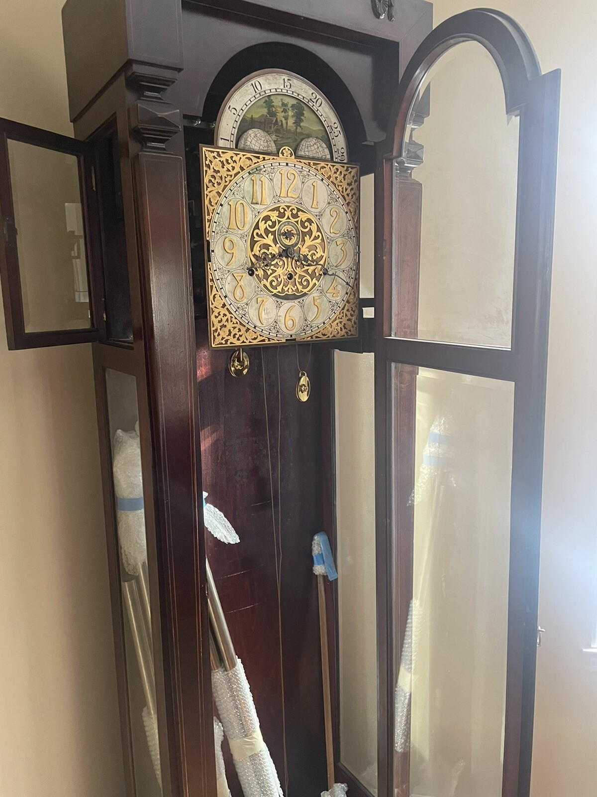 Grandfather Clock 9 Tube, 3 Tune 95” Tall Daniel Pratts Son eBay