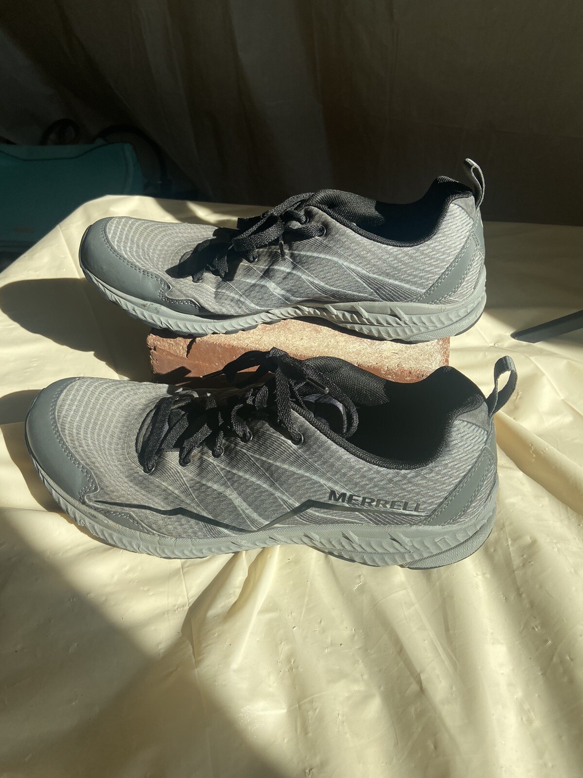 Scarpe Scarpe Uomo Merrell Grigio Trail Crushers Modello #J37055 Taglia 9 5 Raro Ritrovamento