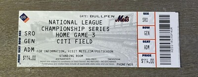 2024 New York Mets NLCS Game 5 Ticket Stub - 10/18/24 Mets Beat Dodgers 12-6