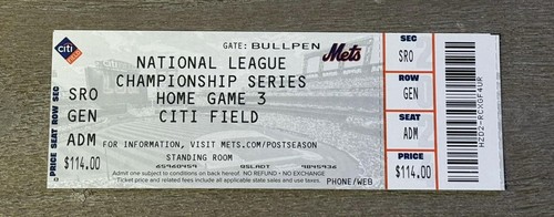 2024 New York Mets NLCS Game 5 Ticket Stub - 18.10.24 Mets Beat Dodgers 12-6