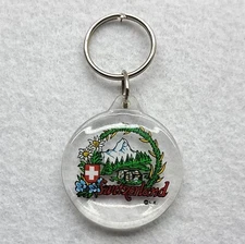 ⭐️ Switzerland Travel Souvenir Keychain Key Chain Ring