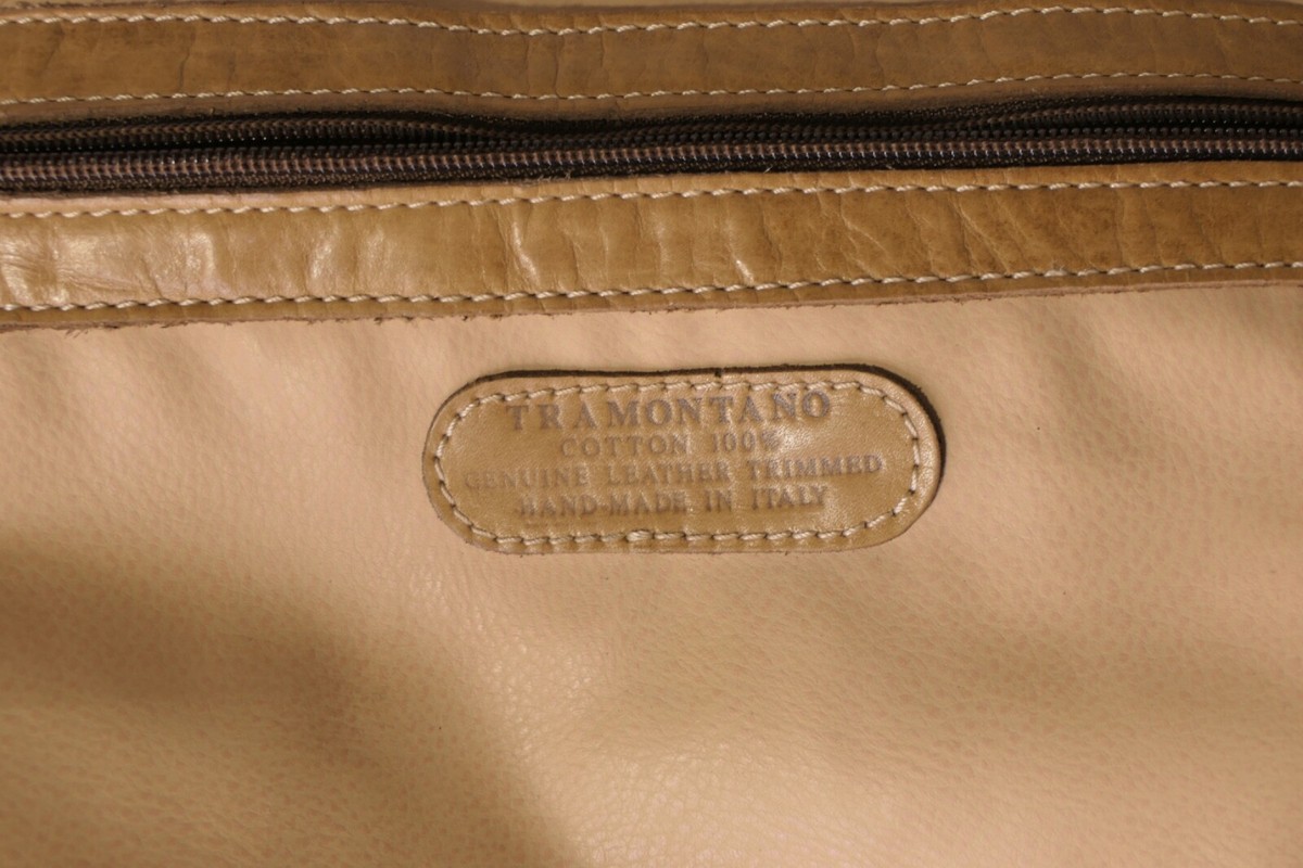 TRAMONTANO NAPOLI TRAVEL CARRY ON BAG HAND MADE ITALY LEATHER | eBay
