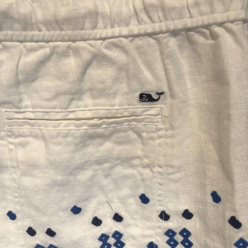 Vineyard Vines Damen Leinenshorts, weiß/blau, Medium neu mit Etikett - Bild 6 von 6