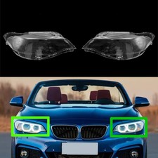 2PC Headlight Cover Lens Shell Mask Transparent For BMW 2 Series F22 2014-2020