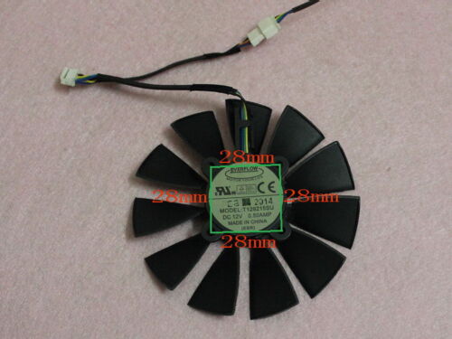 95mm GTX780 GTX780TI R9 280X 290 290X Dual Fan Replacement T129215SU 5Pin - Picture 3 of 4