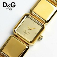 NEW D&G DW0491 DOLCE & GABBANA QUARTZ GOLD TONE LADIES DESIGNER WATCH