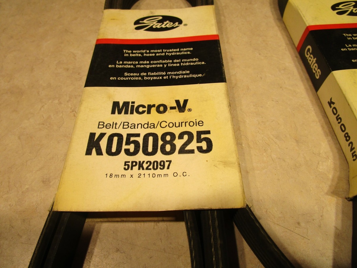 LOT OF 2 GATES K050825 SERPENTINE BELTS, J0443 | eBay