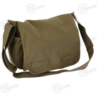 Messenger Bag Olive Drab Canvas Military Style Rothco US Army