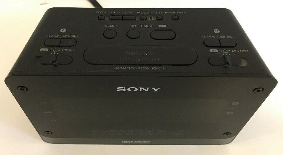 Sony Dream Machine Clock Radio ICF-C414  Large Display Dual Alarm AutoTime  - Image 4 of 4