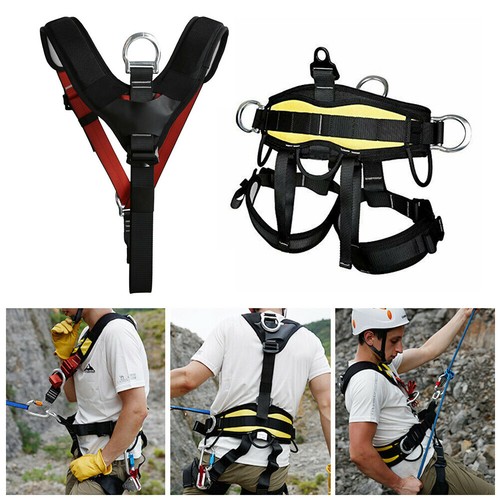 Cinturón de escalada cuerpo completo cinturón de escalada cinturón de seguridad alivio para senderismo - Imagen 6 de 13