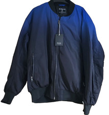 Billie Eilish Blue Flame Bomber Jacket Size M-l Pit To Pit 69cm Approx X L 74cm