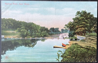 Ayer Mass C 1908 Pc M25 View Of Nashua River Ebay