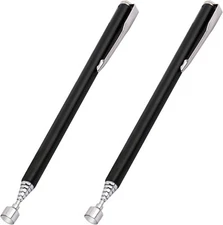 2PcsMagnetic Telescoping Pick-Up Tool with Pocket Clip 3 Lb Extendable Magnetic