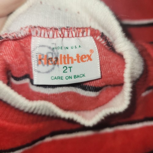 Maglione maglietta vintage Healthtex rosso velluto freddo pinguino taglia 2T - Foto 8 di 9